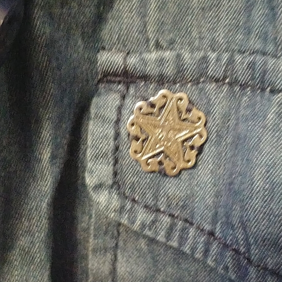 OBEY Chambray Denim Top Button Military Shirt Jacket Safari Cargo Utility Rock M - Picture 2 of 3